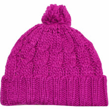 Charger l&#39;image dans la galerie, Pom Pom Cable Knit Cuffed Winter Beanie/ Hat/ Cap ( 8 Colors )
