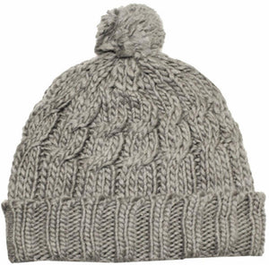 Pom Pom Cable Knit Cuffed Winter Beanie/ Hat/ Cap ( 8 Colors )