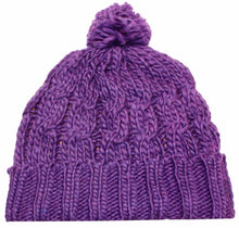 Charger l&#39;image dans la galerie, Pom Pom Cable Knit Cuffed Winter Beanie/ Hat/ Cap ( 8 Colors )
