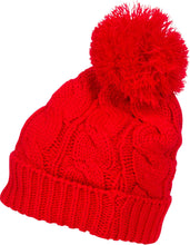 Charger l&#39;image dans la galerie, Pom Pom Cable Knit Cuffed Winter Beanie/ Hat/ Cap ( 8 Colors )
