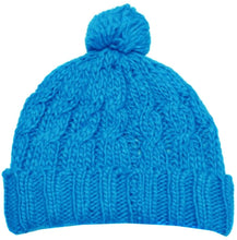 Charger l&#39;image dans la galerie, Pom Pom Cable Knit Cuffed Winter Beanie/ Hat/ Cap ( 8 Colors )
