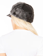 Charger l&#39;image dans la galerie, Leather Ushanka Faux Mink Fur Trooper Pilot Hat With Earflap
