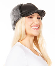 Charger l&#39;image dans la galerie, Leather Ushanka Faux Mink Fur Trooper Pilot Hat With Earflap
