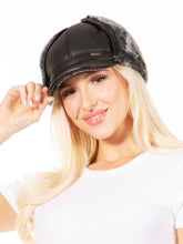 Charger l&#39;image dans la galerie, Leather Ushanka Faux Mink Fur Trooper Pilot Hat With Earflap
