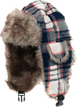 Load image into Gallery viewer, Caele Unisex Ear Flap Faux Fur Lined Chin Buckle Strap Winter Trooper Hat
