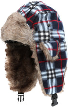 Load image into Gallery viewer, Caele Unisex Ear Flap Faux Fur Lined Chin Buckle Strap Winter Trooper Hat
