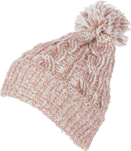 Greer Unisex Heathered Textured Knit Pom Pom Beanie Hat