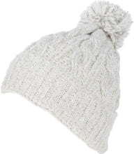 Load image into Gallery viewer, Greer Unisex Heathered Textured Knit Pom Pom Beanie Hat
