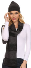 Load image into Gallery viewer, Robin Unisex Ribbed Knit Heather Beanie Hat And Scarf Set
