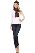 Load image into Gallery viewer, Robin Unisex Ribbed Knit Heather Beanie Hat And Scarf Set
