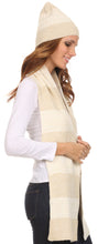 Load image into Gallery viewer, Robin Unisex Ribbed Knit Heather Beanie Hat And Scarf Set
