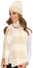 Load image into Gallery viewer, Robin Unisex Ribbed Knit Heather Beanie Hat And Scarf Set
