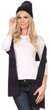 Load image into Gallery viewer, Robin Unisex Ribbed Knit Heather Beanie Hat And Scarf Set
