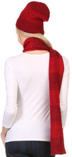 Load image into Gallery viewer, Robin Unisex Ribbed Knit Heather Beanie Hat And Scarf Set
