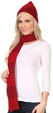 Load image into Gallery viewer, Robin Unisex Ribbed Knit Heather Beanie Hat And Scarf Set
