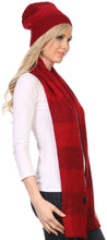 Load image into Gallery viewer, Robin Unisex Ribbed Knit Heather Beanie Hat And Scarf Set

