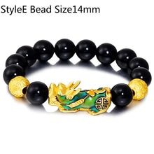 Load image into Gallery viewer, Feng Shui Wealth Bracelet: Black Beads
