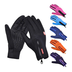 Guantes de invierno impermeables para teléfono táctil