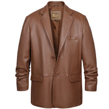 Charger l&#39;image dans la galerie, REED Veste de sport blazer en cuir d&#39;agneau de qualité supérieure pour hommes (importée)
