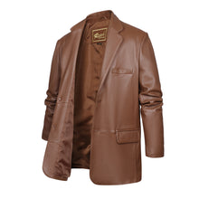 Load image into Gallery viewer, REED Men&#39;s Premium Lambskin Leather Blazer Sports Jacket (Imported)
