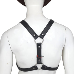 Double Folded Real Cowhide Leather Harness for Men Chest Harness Shoulder Harness Men Fetish Wear