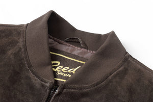 REED Men's Baseball Suede Leather Jacket (Imported)