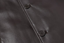 Cargar imagen en el visor de la galería, REED EST. 1950 Men&#39;s Jacket Genuine Lambskin Leather Four Button Car Coat - Imported
