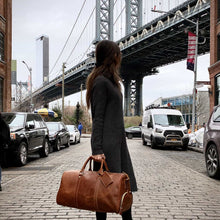 Load image into Gallery viewer, The Dagny Weekender | Large Leather Duffle Bag
