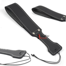 Load image into Gallery viewer, Cowhide Saddle Leather Spanking BDSM Black Paddle Slapper Thick, Weighty &amp; Sturdy Hand Made 2 layer
