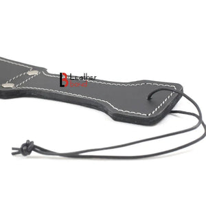 Cowhide Saddle Leather Spanking BDSM Black Paddle Slapper Thick, Weighty & Sturdy Hand Made 2 layer