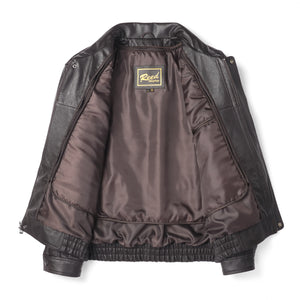 Men's American Style Jacket - Bomber Genuine Leather | Reed Sport Wear Brown / Medium