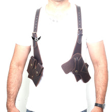 Load image into Gallery viewer, Cowhide Leather Vertical Concealed Holster Right and Left Handers Universal Size
