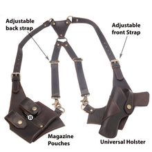 Load image into Gallery viewer, Cowhide Leather Vertical Concealed Holster Right and Left Handers Universal Size
