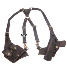 Load image into Gallery viewer, Cowhide Leather Vertical Concealed Holster Right and Left Handers Universal Size
