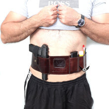 Load image into Gallery viewer, Cowhide Leather BRAVOBELT Belly Band Holster for Concealed Carry - Ambidextrous
