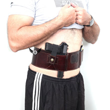Load image into Gallery viewer, Cowhide Leather BRAVOBELT Belly Band Holster for Concealed Carry - Ambidextrous
