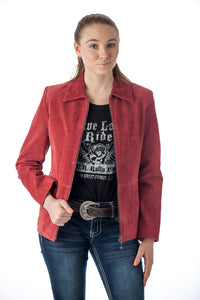 Women's Genuine Suede Leather Fashion Jacket - Imported