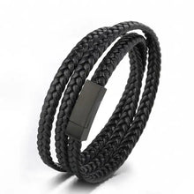 Load image into Gallery viewer, Classic Hand Woven Multi-Layered Leather Bracelet - Vegan leather - Imported
