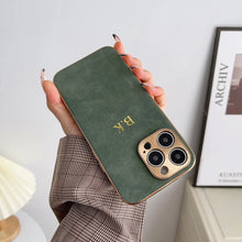 Load image into Gallery viewer, Leather Personalized Customized Name Iphone  Case
