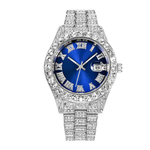 Reloj de pulsera romano de diamantes