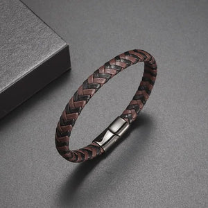 Classic Hand Woven Multi-Layered Leather Bracelet - Vegan leather - Imported