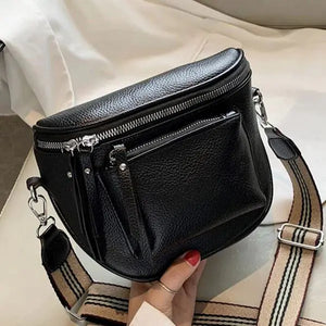 sac à bandoulière crossbody en cuir vintage - Cuir végétalien - Importé