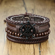 Cargar imagen en el visor de la galería, Braided Wrap Leather Bracelets
