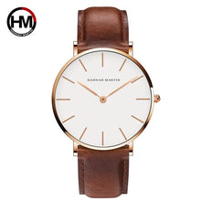 Charger l&#39;image dans la galerie, High-Quality Rose Gold Dial Leather Watch
