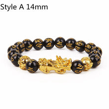 Charger l&#39;image dans la galerie, Bracelet de Richesse Feng Shui : Perles Noires
