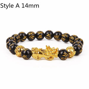 Pulsera de riqueza Feng Shui: cuentas negras