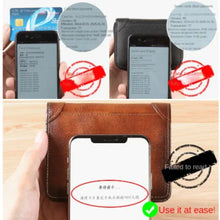 Load image into Gallery viewer, Genuine Leather Rfid Protection Wallets for Men Vintage Thin Short Multi Function ID Credit Card Holder Money Bag
