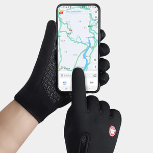 Guantes de invierno impermeables para teléfono táctil