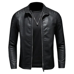 Motorcycle Vegan leather Jacket Men