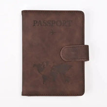 Load image into Gallery viewer, PU Leather Passport and Card Holder - Vegan leather - Imported
